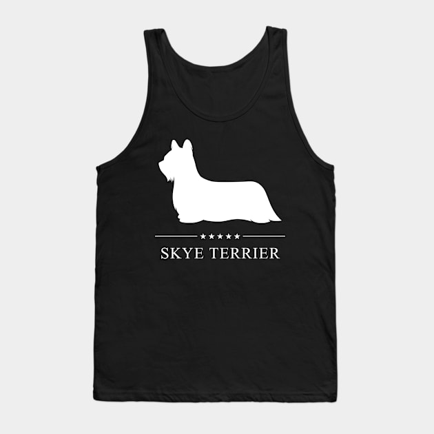 Skye Terrier Dog White Silhouette Tank Top by millersye